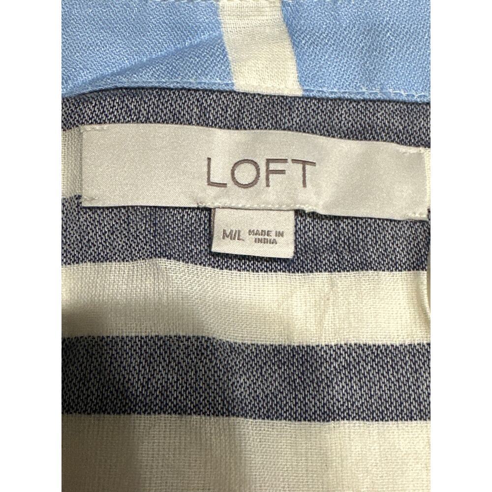 Loft Women’s Wrap Sunset Stripe Whisper White M/L lightweight Flowy beach cover - Picture 5 of 5